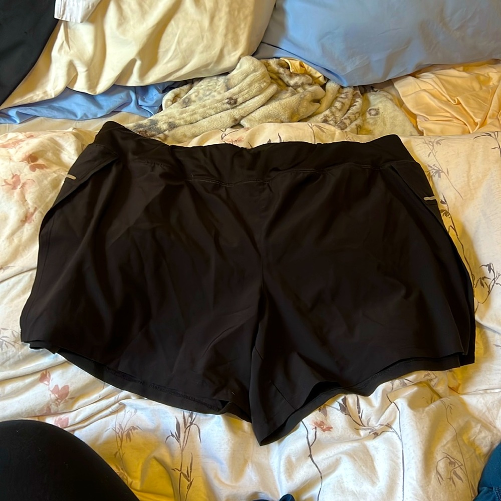 Black Running Shorts with lining under